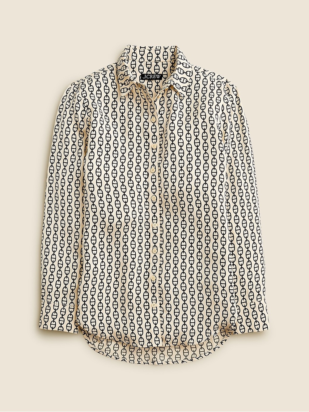 J.Crew Drapey‎ button-up shirt in vintage links print Size Small